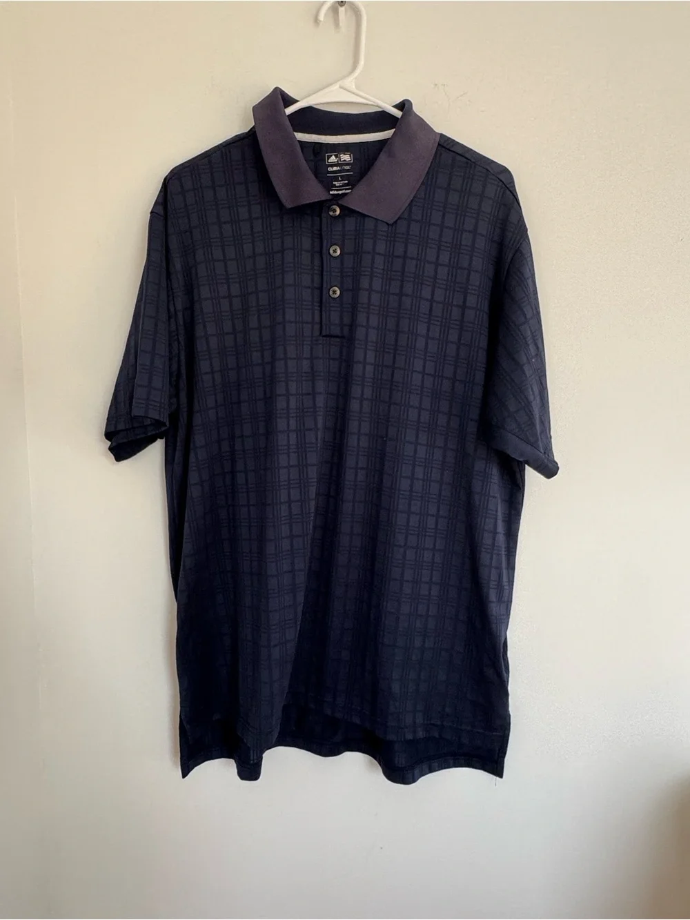 Adidas Navy  Golf Shirt Climacool